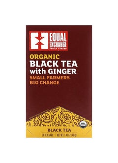 Equal Exchange Equal Exchange, Organic Black Tea with Ginger, 20 Tea Bags, 1.41 oz (40 g)  - Image 1