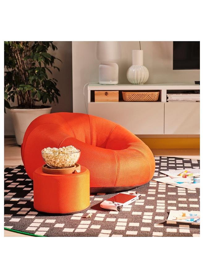 زبون كرسي ألعاب قابل للنفخ، برتقالي لامع - Image 3