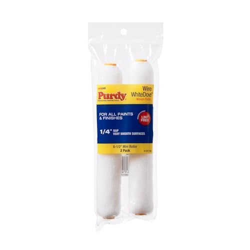 Purdy 140605060 Wire Mini Roller Replacements White Dove, 2 packm 6-1/2 inch x 1/4 inch - Image 1