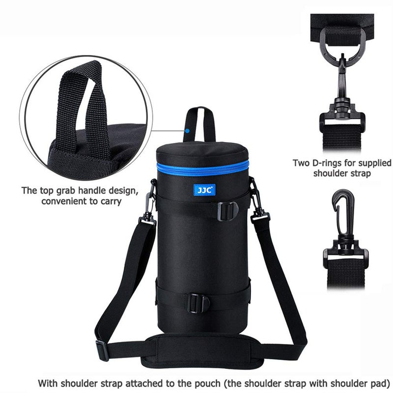 JJC Camera Lens Pouch Case for Canon RF 800mm f11 Tamron SP 150-600mm Sigma 150-600mm 150-500mm Nikon Nikkor AF-S 200-500mm & More, Zipper Polyester Lens Protective Bag Interior Size 4.9x11.4â€ - Image 2