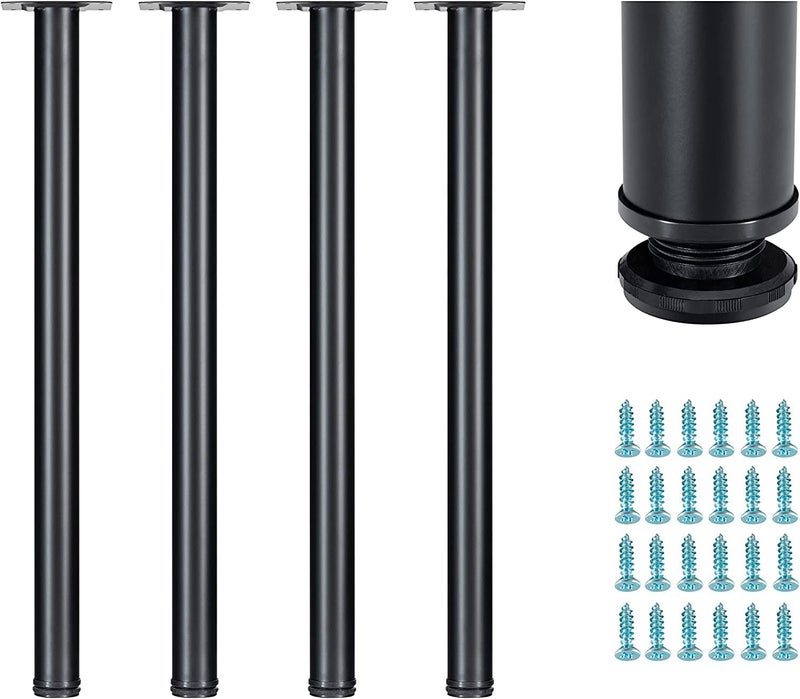 Dcloud Metal Table Legs Heavy Duty Desk Legs Furniture Legs for Dining Table Cast Iron Legs Computer Desk Legs Office Desk Legs Round Shape Black - Image 5