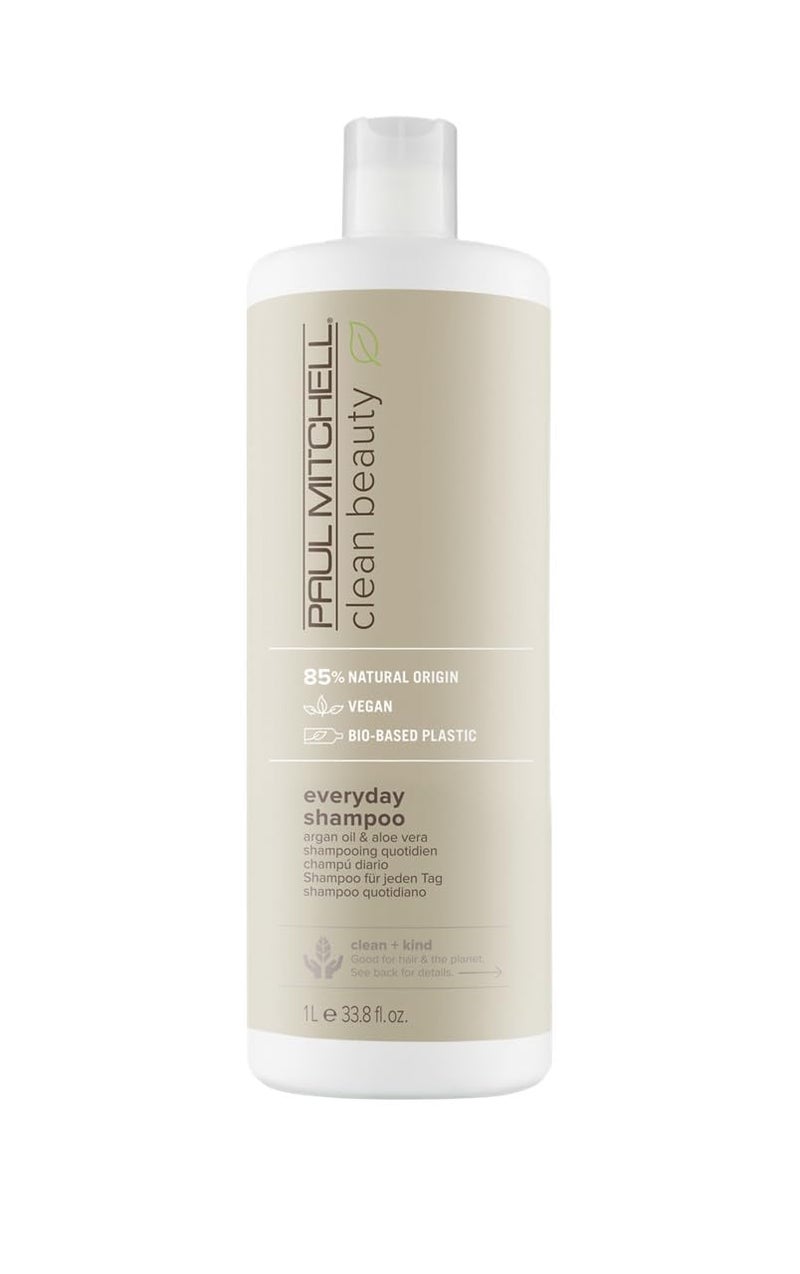 Paul Mitchell Clean Beauty Everyday Shampoo, Boosts Shine, Adds Body, For All Hair Types, 33.8 fl. oz. - Image 1
