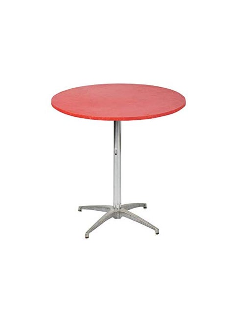 KwikCovers 30 Round Fitted Plastic Table Covers Bundle of 5 Red