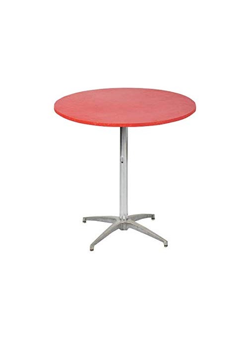 KwikCovers 30 Round Fitted Plastic Table Covers Bundle of 5 Red
