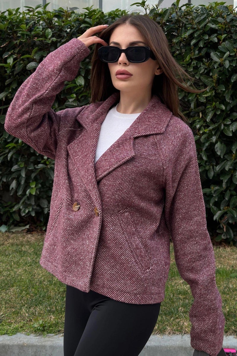 Weshaya Jacket Women Burgundy - Image 1