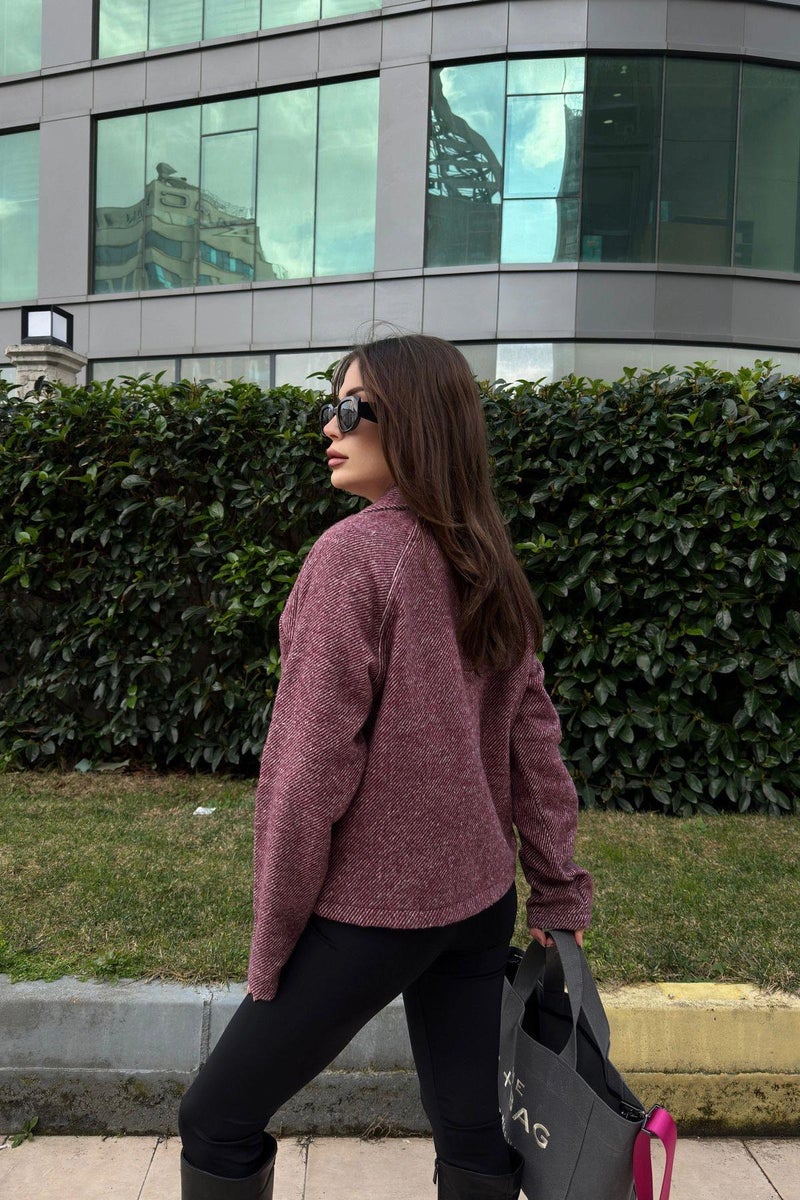 Weshaya Jacket Women Burgundy - Image 4