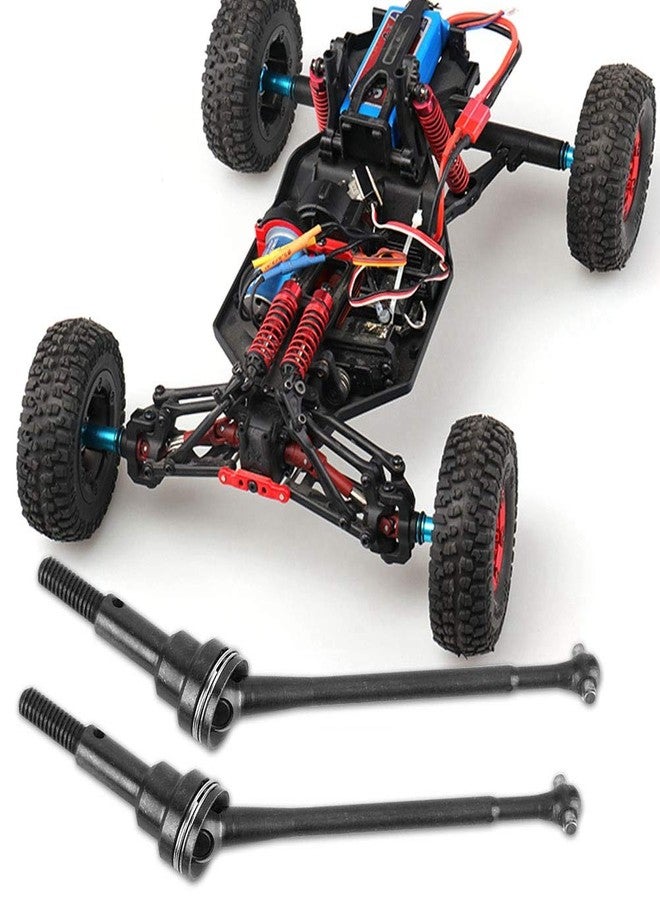 Dilwe RC Car Drive Shaft, 2pcs Front Universal Drive Shaft Metal Transmission Shaft for WLtoys 1/12 12423 Remote Control Car Accessory(Black0090BL) - Image 5