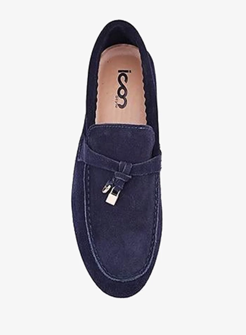 IconStyle Navy Smart Casual Suede Loafers for Women | Best Price UAE