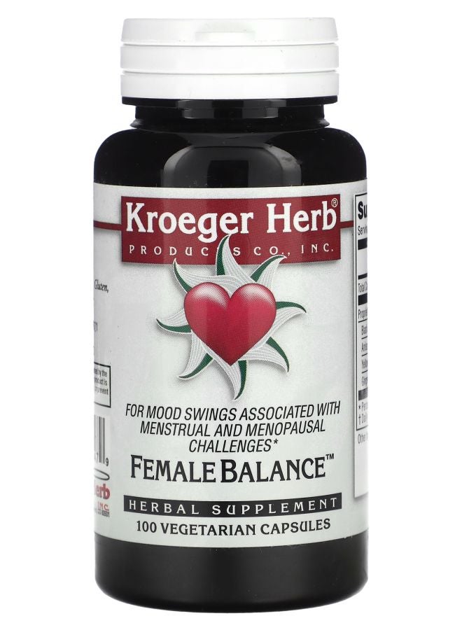 Kroeger Herb Co Female Balance 100 Vegetarian Capsules
