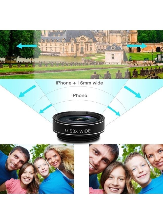 Godefa - Cell Phone Camera Lens Kit,11 in 1 Super Wide Angle+ Macro+ Fisheye Lens +Telephoto+ CPL+3/6 Kaleidoscope+Starburst/Radial/Soft/Flow Filter Lens Compatible for iPhone X/8/7/6s/6 Plus, Samsung,Android - Image 1