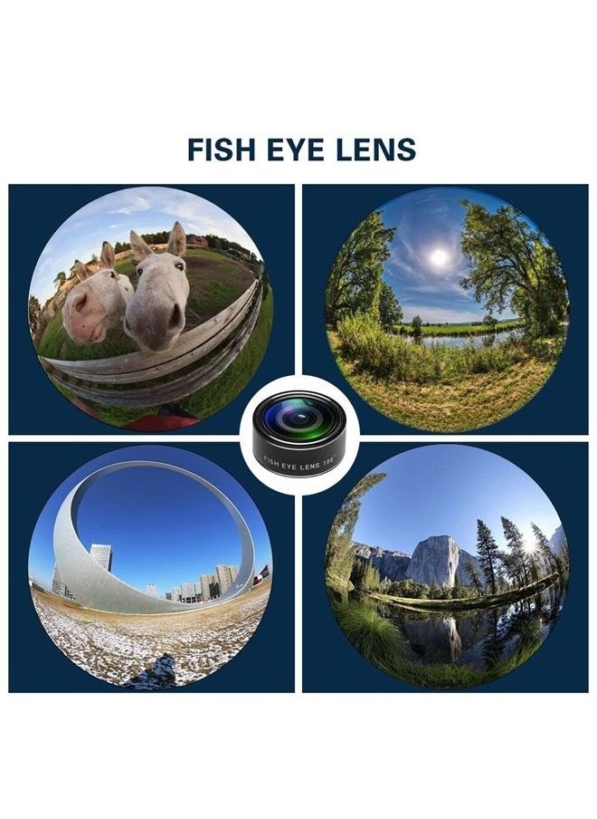 Godefa - Cell Phone Camera Lens Kit,11 in 1 Super Wide Angle+ Macro+ Fisheye Lens +Telephoto+ CPL+3/6 Kaleidoscope+Starburst/Radial/Soft/Flow Filter Lens Compatible for iPhone X/8/7/6s/6 Plus, Samsung,Android - Image 1
