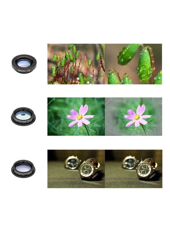 Godefa - Cell Phone Camera Lens Kit,11 in 1 Super Wide Angle+ Macro+ Fisheye Lens +Telephoto+ CPL+3/6 Kaleidoscope+Starburst/Radial/Soft/Flow Filter Lens Compatible for iPhone X/8/7/6s/6 Plus, Samsung,Android - Image 1