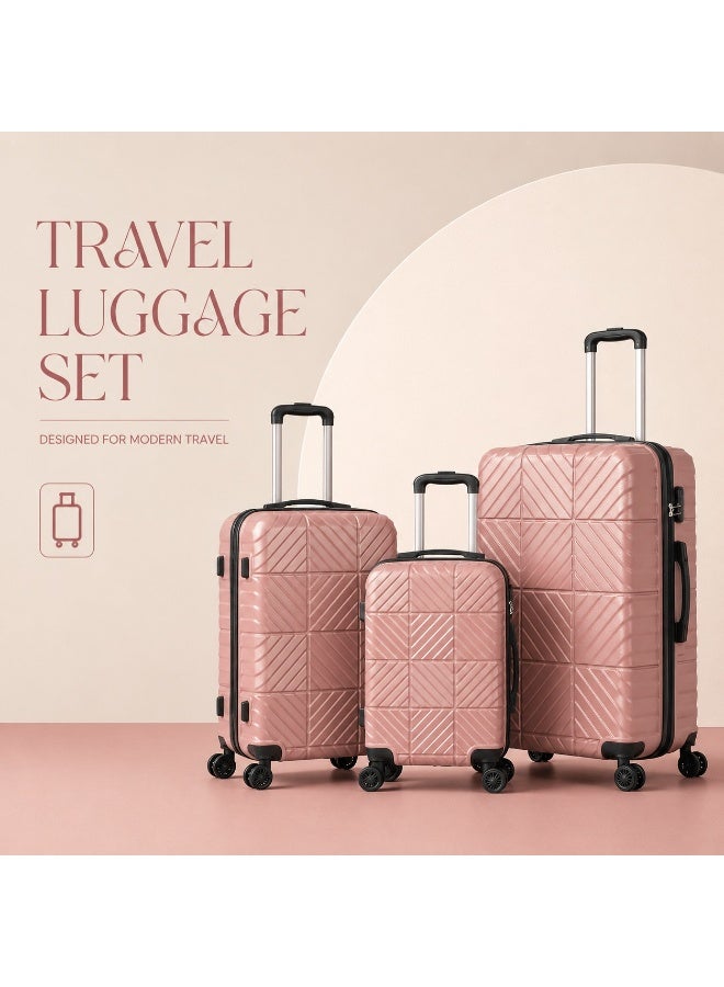 3 Piece Luggage Set 20, 24 and 28 Inch, Hard Shell Travel Suitcases for Holidays, Family Trips and Business Travel - Image 4