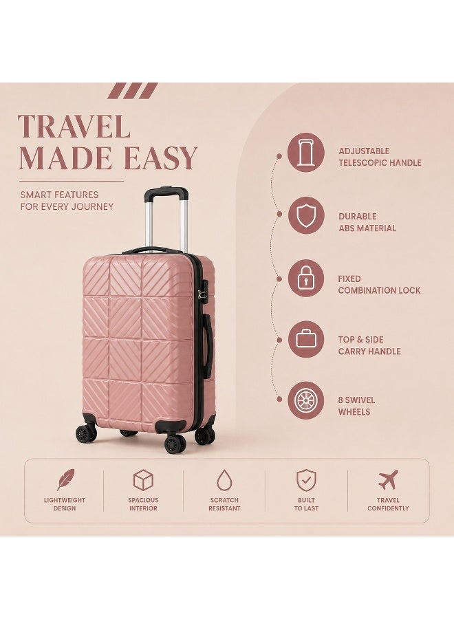3 Piece Luggage Set 20, 24 and 28 Inch, Hard Shell Travel Suitcases for Holidays, Family Trips and Business Travel - Image 2