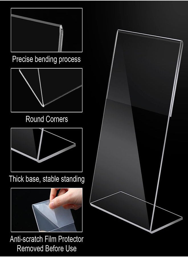 SYOSI - Acrylic Photo Frames, 12Pcs Photo Acrylic Sign Holder, Clear Flyer Display Stand Slant Back Picture for Home Office Restaurant Desk Photo Display, 4x6"/6x4" Desktop Photo Picture Menu Document - Image 1