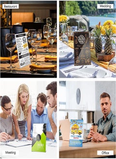 SYOSI Acrylic Photo Frames, 12Pcs Photo Acrylic Sign Holder, Clear Flyer Display Stand Slant Back Picture for Home Office Restaurant Desk Photo Display, 4x6"/6x4" Desktop Photo Picture Menu Document  - Image 5
