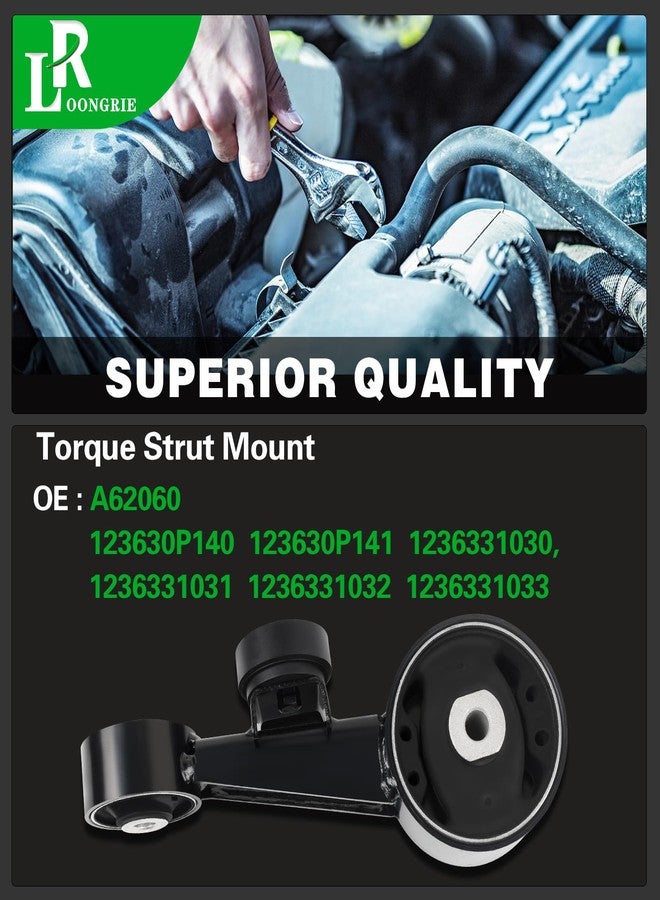 loongrie Engine Torque Strut Mount Replacement Compatible with 2007-2018 ES350 & 2013-2018 Avalon 3.5L V6 Engine,Replace OE A62060 123630P141 1236331031 1236331033 1PCS - Image 3