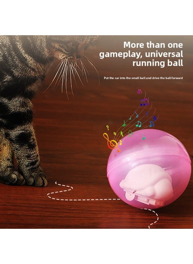 Cat And Dog Pat Toy Stall Lighting Bubble Ball Cat Self-hi To Relieve Boredom Pet Electric Rolling Ball-Colour:Rolling Ball - Colorful Light Car - Two Shapes 【colorful Night Light + Music + Driving Alone + Driving Inside The Ball】 - Image 4