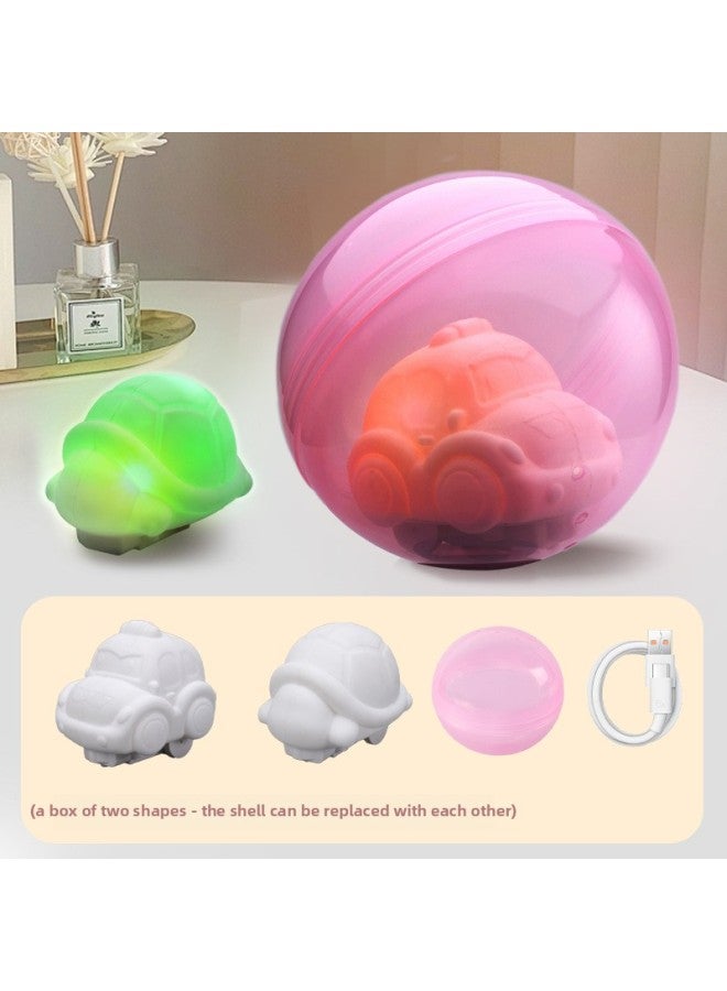 Cat And Dog Pat Toy Stall Lighting Bubble Ball Cat Self-hi To Relieve Boredom Pet Electric Rolling Ball-Colour:Rolling Ball - Colorful Light Car - Two Shapes 【colorful Night Light + Music + Driving Alone + Driving Inside The Ball】 - Image 1