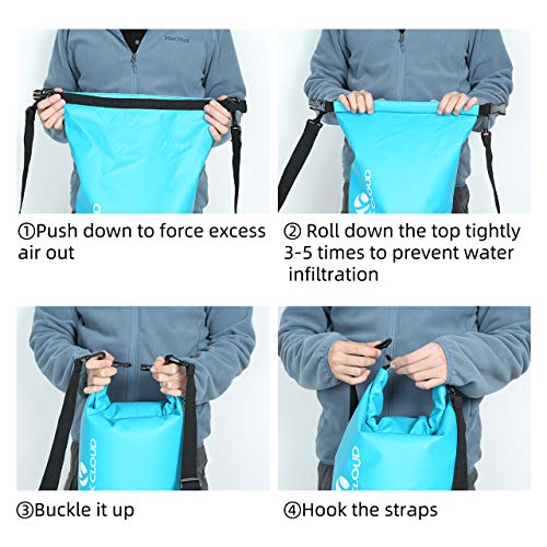 ROCK CLOUD Dry Bag Waterproof 40L Dry Sack for Kayaking Rafting Boating Beach Surfing Swimming Canoe Camping Hiking Fishing Ski - Image 4