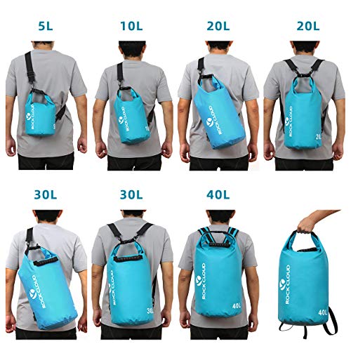ROCK CLOUD Dry Bag Waterproof 40L Dry Sack for Kayaking Rafting Boating Beach Surfing Swimming Canoe Camping Hiking Fishing Ski - Image 3