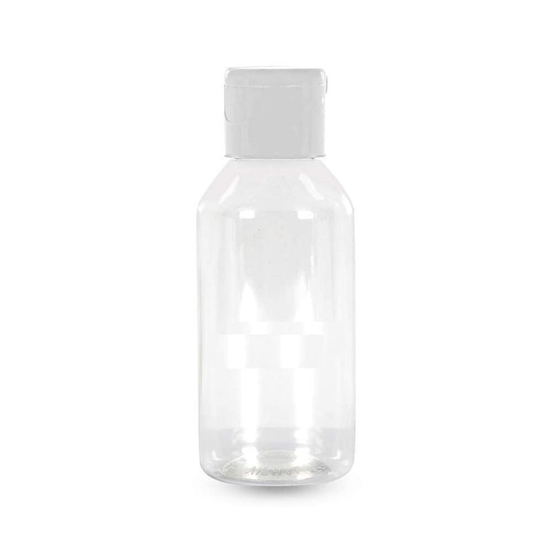 Harrods HARRODS Empty Refillable Round Plastic Bottles with Flip Top Caps White 100 ml Set of 20  - Image 3