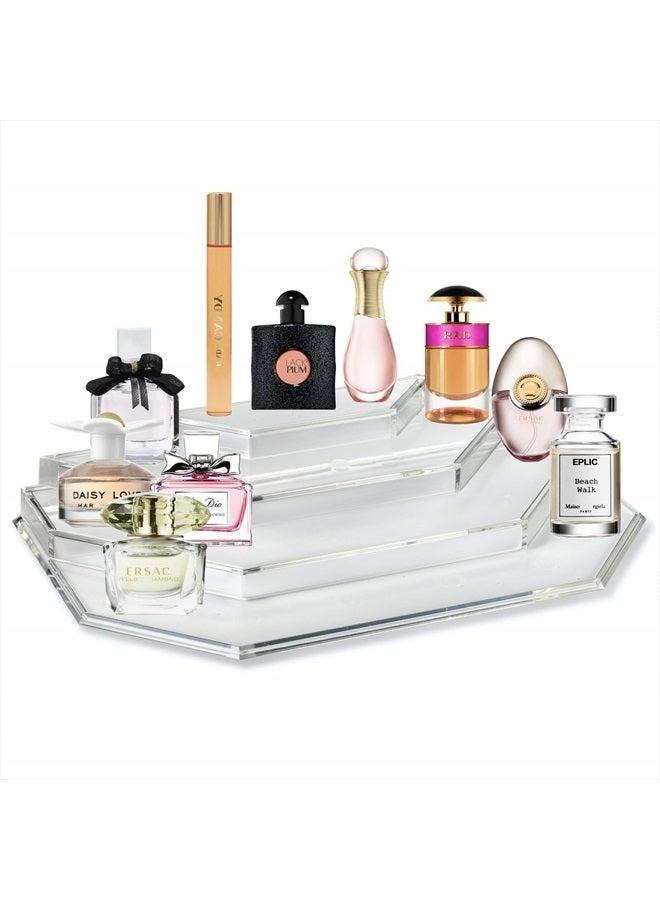 BY ALEGORY byAlegory Acrylic Mini Perfume & Mini Scented Oils Organizer & Vanity Display 4 Tiers For Storing Mini, Travel Size, Rollerball Beauty Perfume Bottles - Clear - Image 2