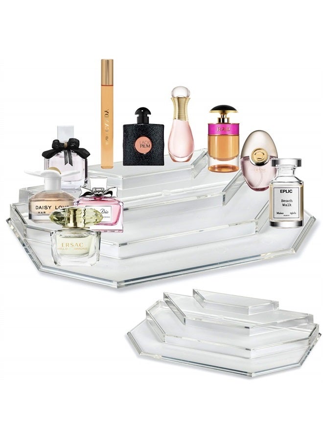 BY ALEGORY byAlegory Acrylic Mini Perfume & Mini Scented Oils Organizer & Vanity Display 4 Tiers For Storing Mini, Travel Size, Rollerball Beauty Perfume Bottles - Clear - Image 1