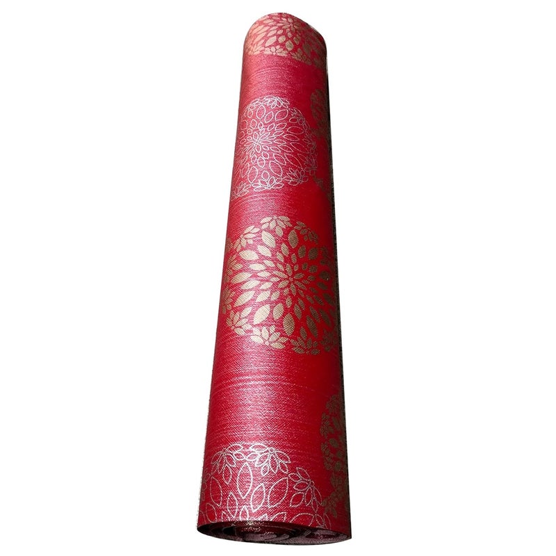 Mopak Decor Mopak Decor 5M Polyester Kitchen Roll Used for Wardrobe Dining Table Bathroom Fridge Shoe Rack Kitchen Placemat Desk Table Pads Table Roll Antislip Mat Red Sudarsan  - Image 2