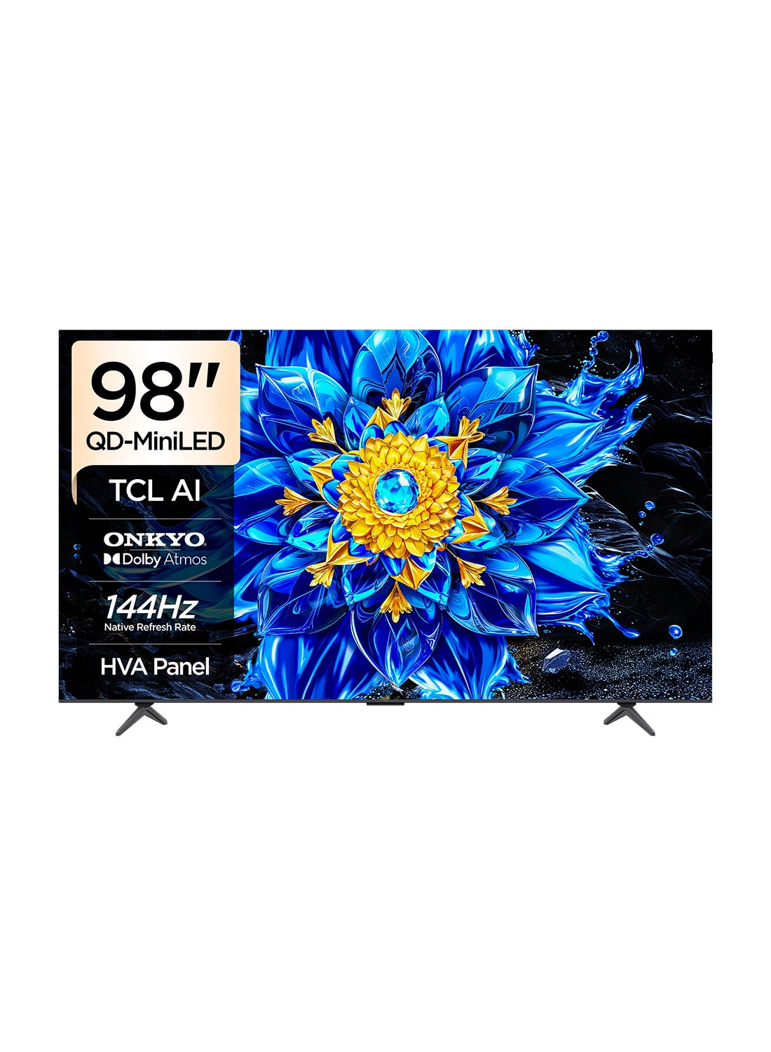 Television 98 Inch 4K QD-Mini LED Google Smart TV, 144Hz Refresh Rate, HDR High Brightness, 93% DCI-P3, AiPQ Pro, Slim & Uni-body Design (2026 Model) 98P8L Black