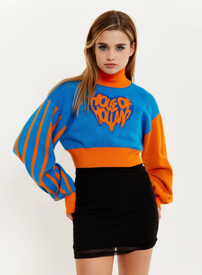 Blue & Orange Melting Heart Logo Jumper