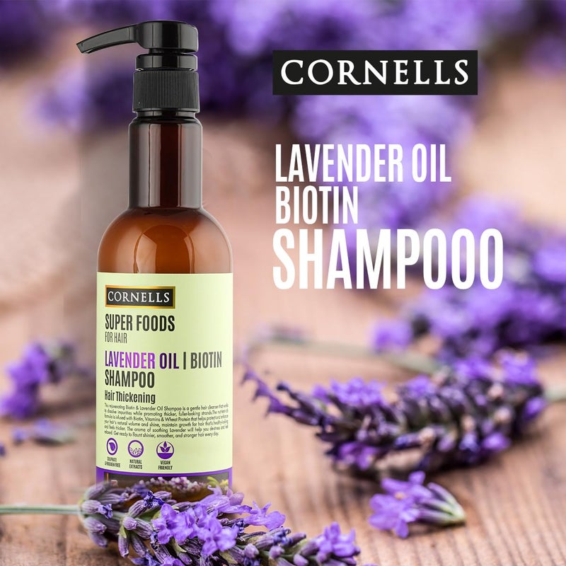 CORNELLS WELLNESS Cornells Super Foods For Hair Lavander Oil Biotin Shampoo 500ml | For Men & Women | Thickienng | Sulphate & Paraben Free | Hair Care - Image 2