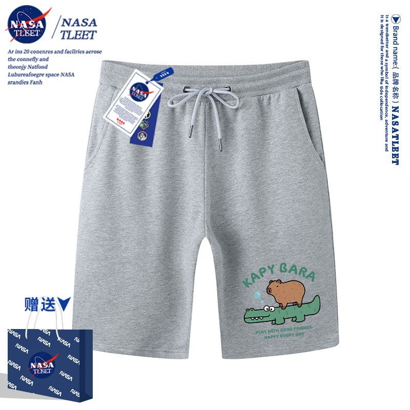 Nasa Joint Men'S And Women'S Children'S Wear Summer Casual Short Sleeve New Cartoon Anime Kapibala Print Fashionable T-Shirt - Image 1