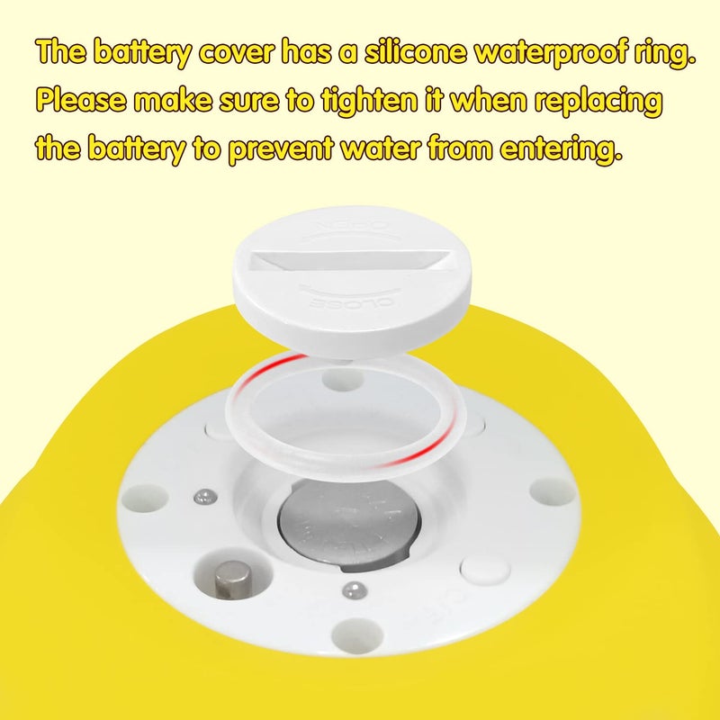 BabyElf Baby Bath Tub Water Thermometer - (Upgraded Version) Digital Water Temperature Thermometer & Room Thermometer, Duck Floating Toy for Infant Toddler Bathtub Pool with Temperature Warning - Image 5