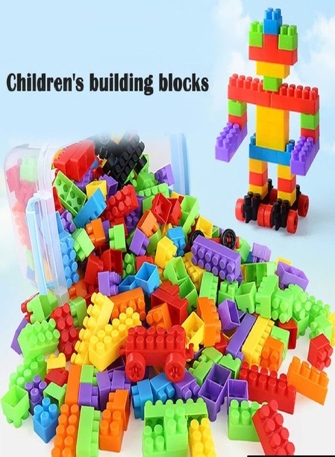 satsun (52+ Pieces + 8 Tyres) Building Blocks Brick Game Puzzle Toy Educational Toy for Kids Baby Gifts. - Image 3