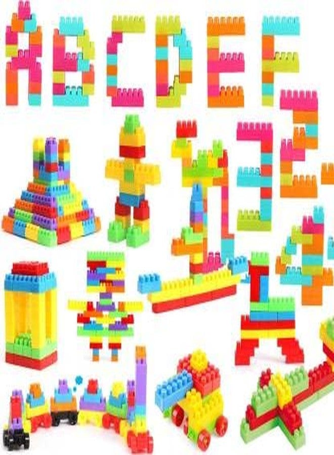 satsun (52+ Pieces + 8 Tyres) Building Blocks Brick Game Puzzle Toy Educational Toy for Kids Baby Gifts. - Image 4