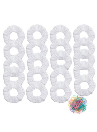 20 Pack White Cotton Scrunchies For Tie Dye Party Hair Elastic Hair Ties Pony Tail Holder For Women - pzsku/Z2D2D9AEA198971B17EEBZ/45/_/1721025146/3a8069ec-e75c-4077-836d-9e07ad32f5dc