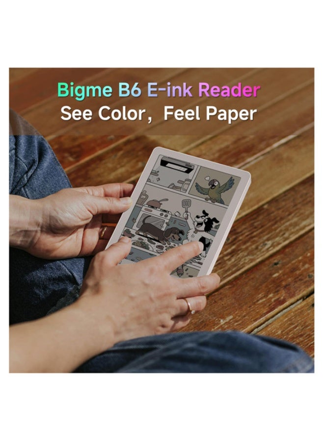 Bigme B6 Color eReader with 4GB+64GB, 6 Inches Colour Eink eBook Readers Android E-Readers Digital ePaper Tablet with Octa-Core CPU, Android 14, Adjustable Front Light E-Ink eReader Green - Image 2