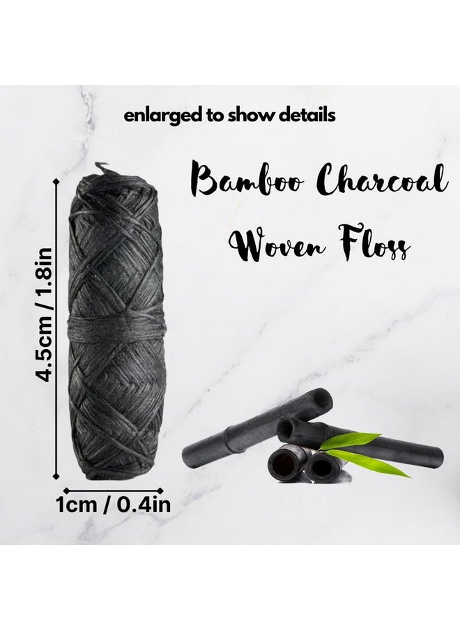 BOONBOO Dental Floss Refill, Charcoal Woven Thread, 8 Pieces, Mint  - Image 4