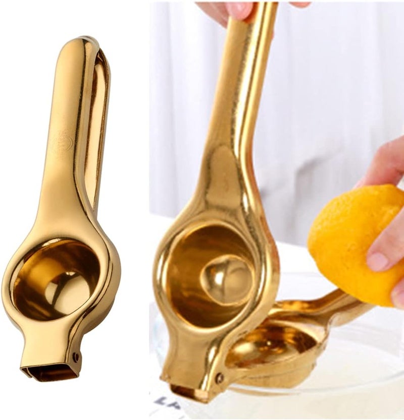 klarakoStainless Steel Heavy Duty Handheld Manual Fruit Juicer Orange Lime Citrus Lemon Squeezer Extractor Hand Press Tool for Kitchen & Bar klarakoGold - Image 4