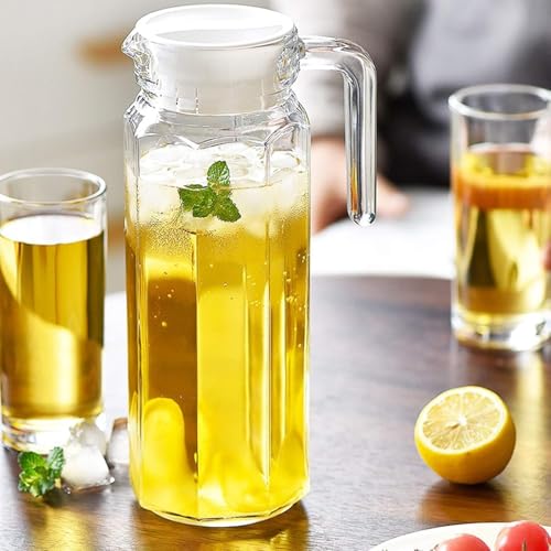 ZROY ENTERPRISE ZROY Borosilicate Glass Jug 1.1 Litre, Multipurpose Jug, Easy Pour & Strong Handle, Transparent Beverage Carafe for Home, Office, Pitcher for Serve Water, Juice, Lassi, Cocktail (Tower 1.1L) - Image 4