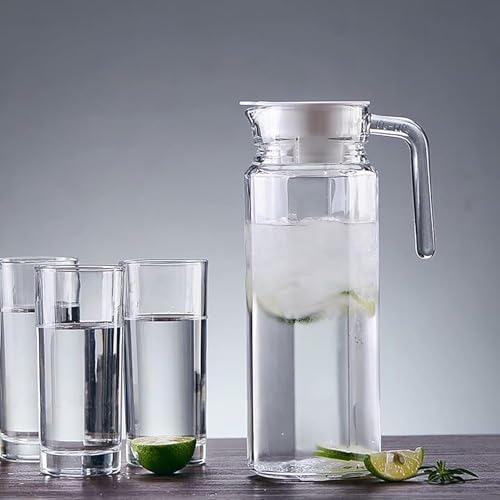 ZROY ENTERPRISE ZROY Borosilicate Glass Jug 1.1 Litre, Multipurpose Jug, Easy Pour & Strong Handle, Transparent Beverage Carafe for Home, Office, Pitcher for Serve Water, Juice, Lassi, Cocktail (Tower 1.1L) - Image 5