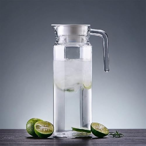 ZROY ENTERPRISE ZROY Borosilicate Glass Jug 1.1 Litre, Multipurpose Jug, Easy Pour & Strong Handle, Transparent Beverage Carafe for Home, Office, Pitcher for Serve Water, Juice, Lassi, Cocktail (Tower 1.1L) - Image 1