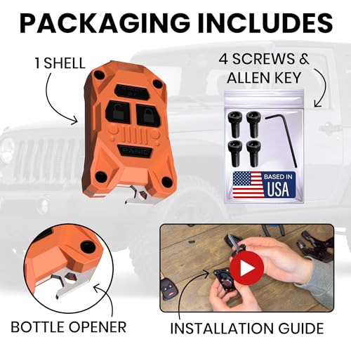 Dubbs Hardware Rugged Replacement Key Fob Shell for Jeep - Built-in Bottle Opener - High-Impact PC+ABS Housing - Made in USA - Also Fits Chrysler and Dodge Models 2005–2018 - Image 4