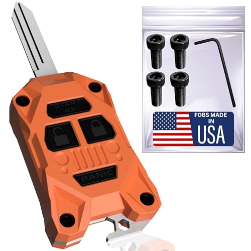 Dubbs Hardware Rugged Replacement Key Fob Shell for Jeep - Built-in Bottle Opener - High-Impact PC+ABS Housing - Made in USA - Also Fits Chrysler and Dodge Models 2005–2018 - Image 1