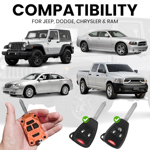 Dubbs Hardware Rugged Replacement Key Fob Shell for Jeep - Built-in Bottle Opener - High-Impact PC+ABS Housing - Made in USA - Also Fits Chrysler and Dodge Models 2005–2018 - Image 2