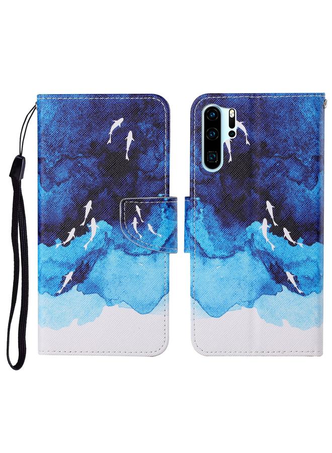 S-TOP Case For Huawei P30 Pro Colored Drawing Pattern Horizontal Flip Leather Case with Holder & Card Slots & Wallet & Lanyard - Image 1