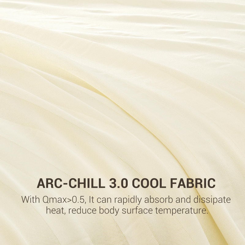 اليجير تبرد التبريد الثوري الأنيق يمتص الحرارة للحفاظ على جسمه باردًا للعرق الليلي قوسًا مزدوجًا قوسًا-chill3.0 ألياف التبريد Q-Max> 0.5 بطانيات باردة الصيف خفيفة الوزن للنوم 51 × 67 - Image 3