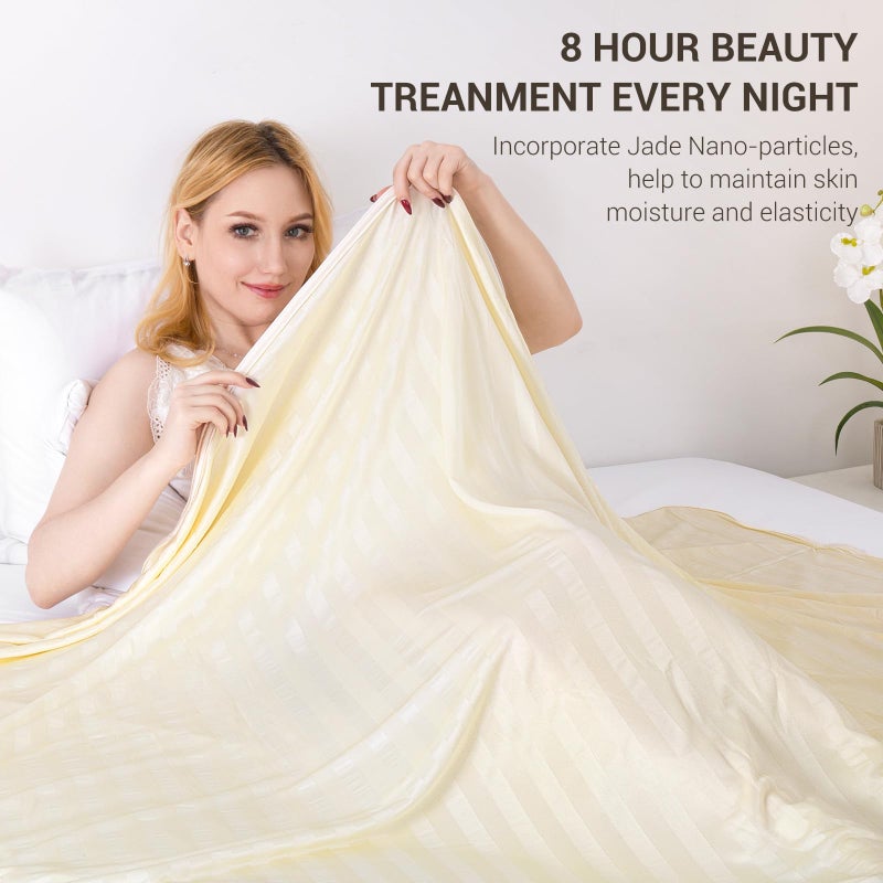 اليجير تبرد التبريد الثوري الأنيق يمتص الحرارة للحفاظ على جسمه باردًا للعرق الليلي قوسًا مزدوجًا قوسًا-chill3.0 ألياف التبريد Q-Max> 0.5 بطانيات باردة الصيف خفيفة الوزن للنوم 51 × 67 - Image 4