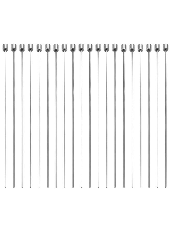 اتول مارت مثقاب دبوس إخراج مستقيم من الفولاذ بطرف دائري بقطر 1.5 مم من يوتول مارت، بطول 100 مم، لون رمادي فضي، 20 قطعة - Image 1